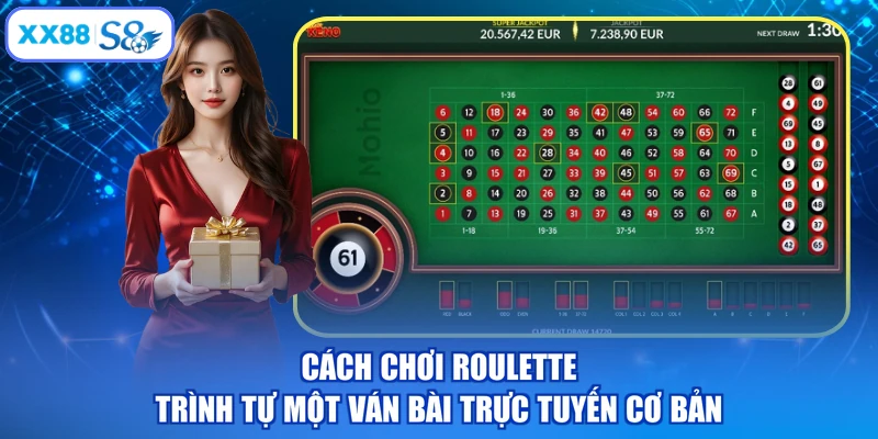 Cách chơi Roulette trình tự một ván bài trực tuyến cơ bản